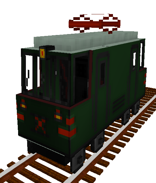 Screenshot of the Electronic engine on tracks on a transparent background